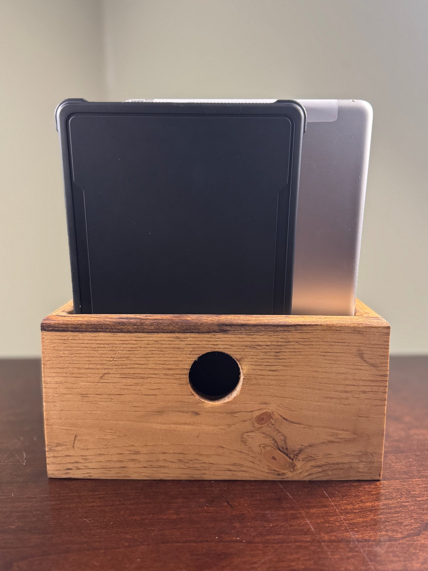 Unplug Box, Family Cell Phon and Tablet Holder, Electronics storage Box, Unplug and Unwind, Family Time Box, Charging Hole