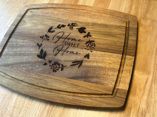 Custom Engraved Cutting Board, Housewarming gift, Gift for her, Gift for Mom, Kitchen Decor