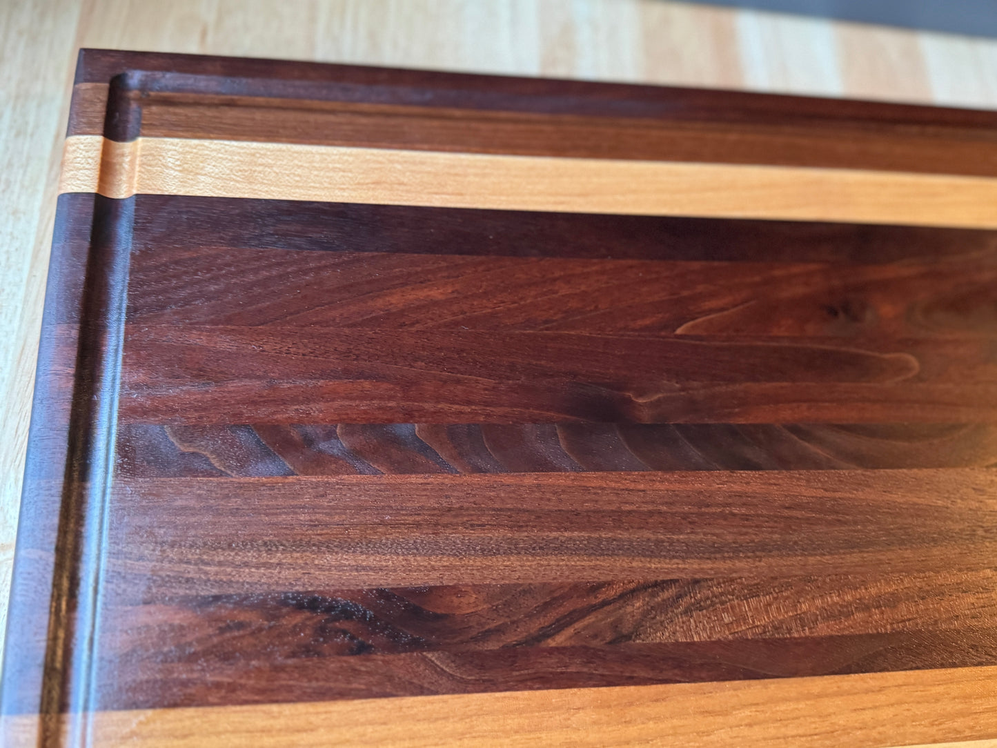Handmade Walnut and Maple Cutting Board