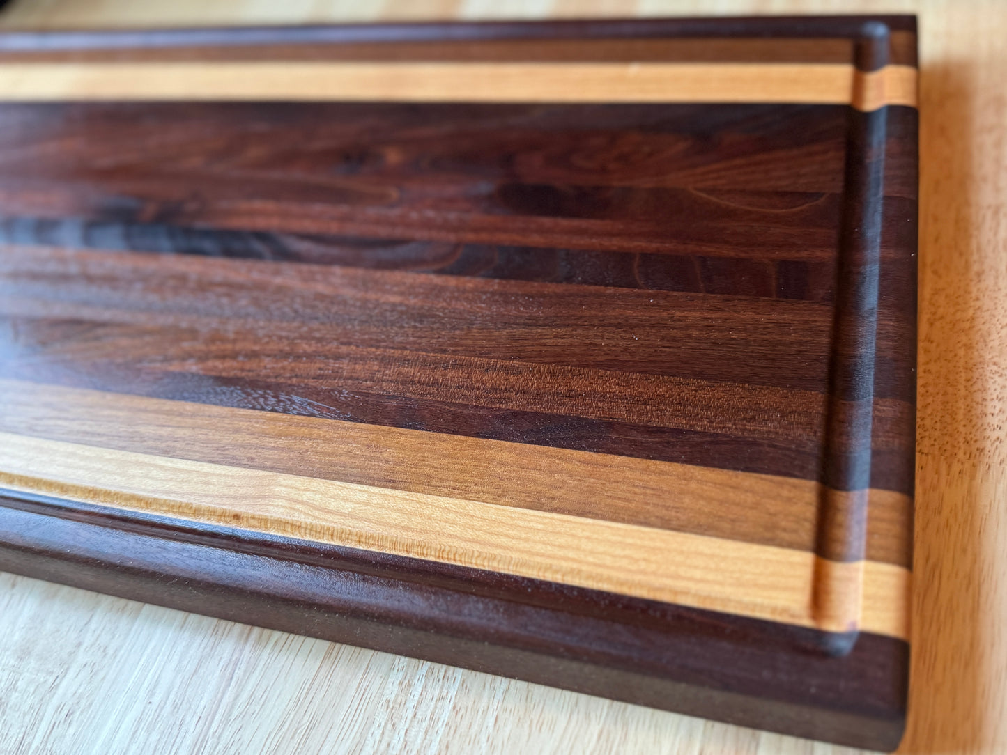 Handmade Walnut and Maple Cutting Board