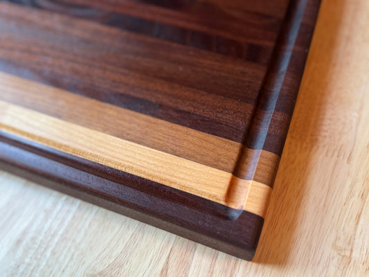 Handmade Walnut and Maple Cutting Board